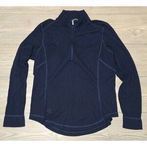 Lauren Ralph Lauren Long Sleeve Thermal Shirt Top Womens Size XL Dark Blue